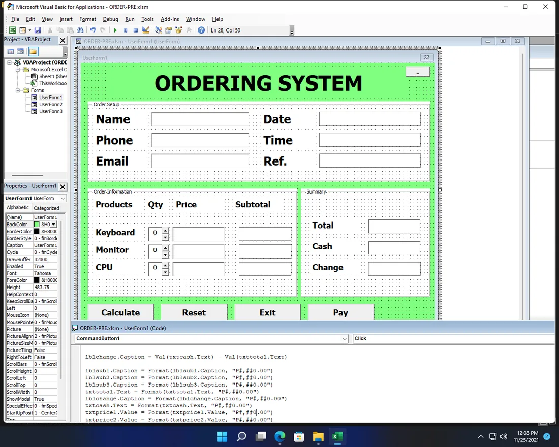 Ordering System
