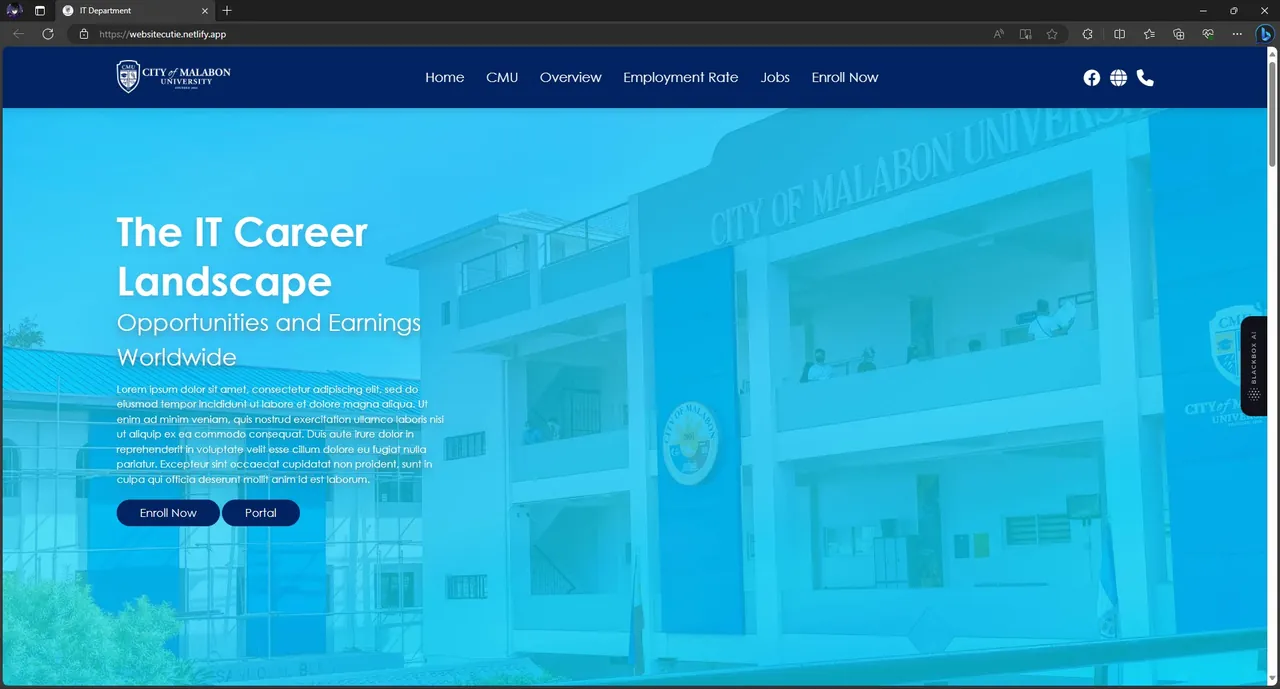 Revised CMU IT Department Website
